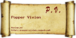 Popper Vivien névjegykártya